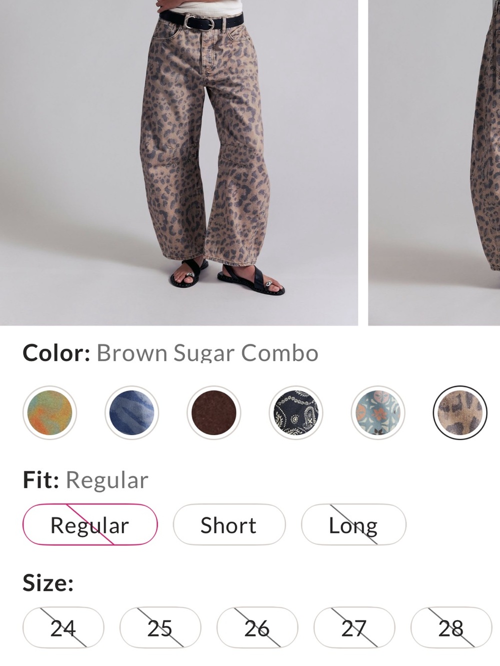 We The Free Good Luck Printed
Barrel Jeans Free People, leopard nwt, sz 26 reg - Picture 4 of 7